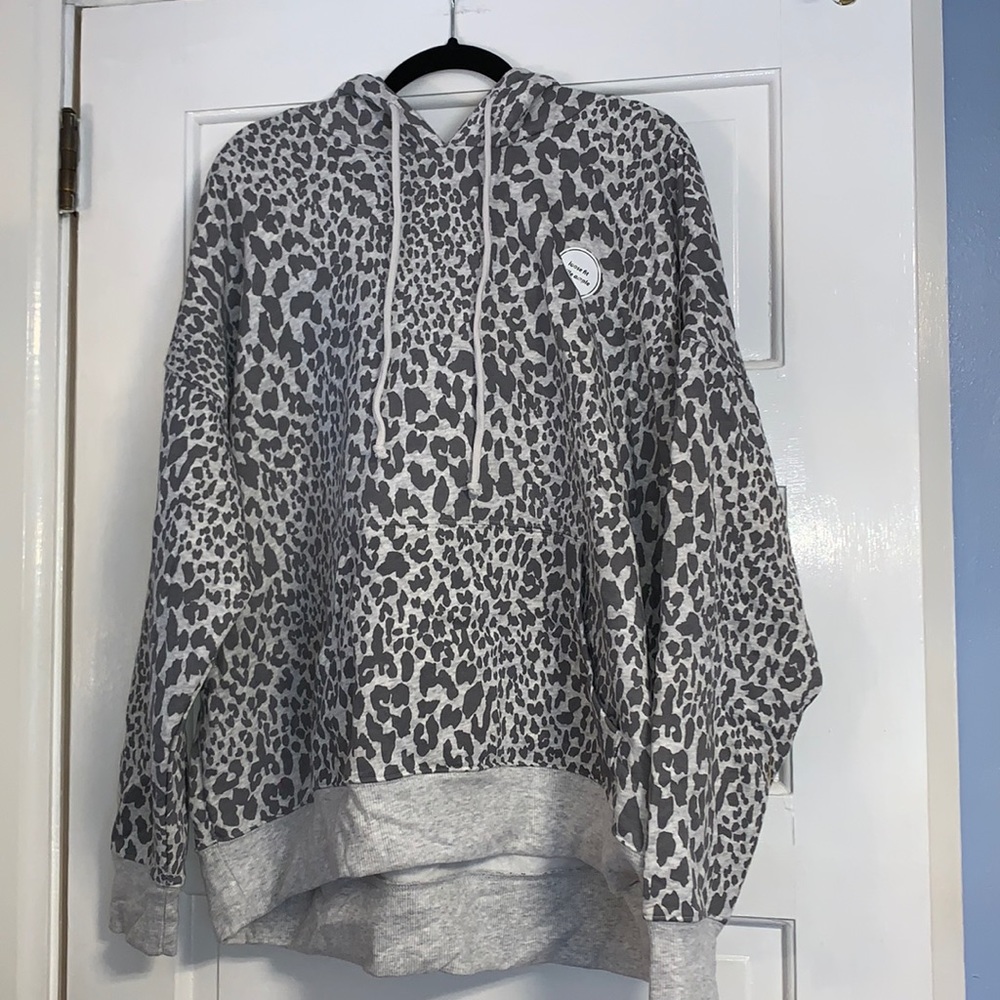 XL George cheetah leopard oversized core fleece hoodie - Picture 1 of 3